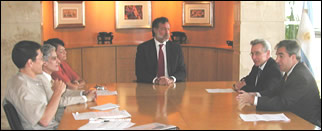 Fernando Ruiz, Juan José Sebrelli, María Sáenz Quesada, Rafael Bielsa, Marcos Aguinis y el Director General de CADAL, Gabriel Salvia.