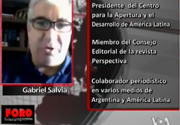 Entrevista a Gabriel Salvia en el programa Foro Interamericano