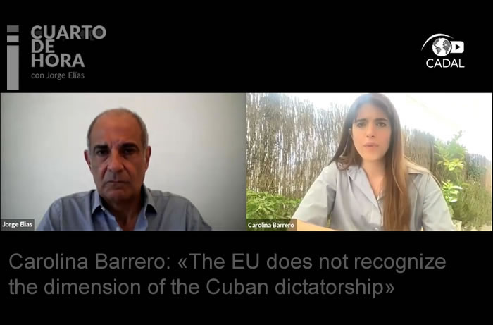 Carolina Barrero: «The EU does not recognize the dimension of the Cuban dictatorship»