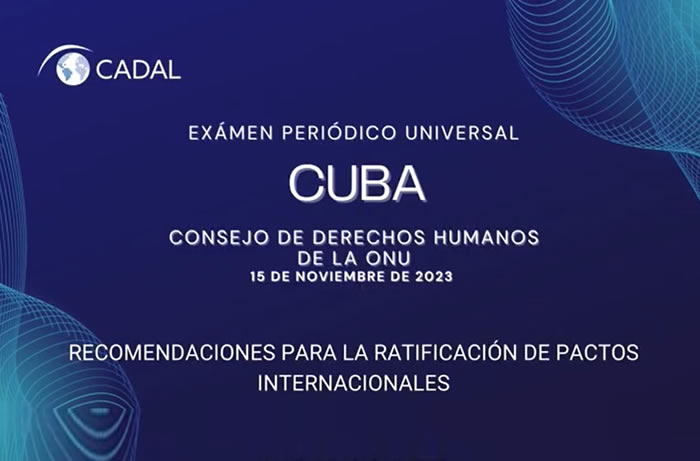 Recomendaciones a Cuba para la ratificación de pactos internacionales